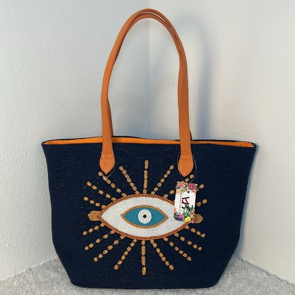 American & Beyond Handbags - American & Beyond Evil Eye Tote beach bag